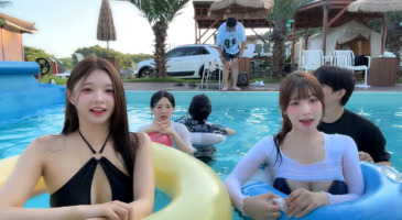 팀진우 최근 야외 수영장 라방